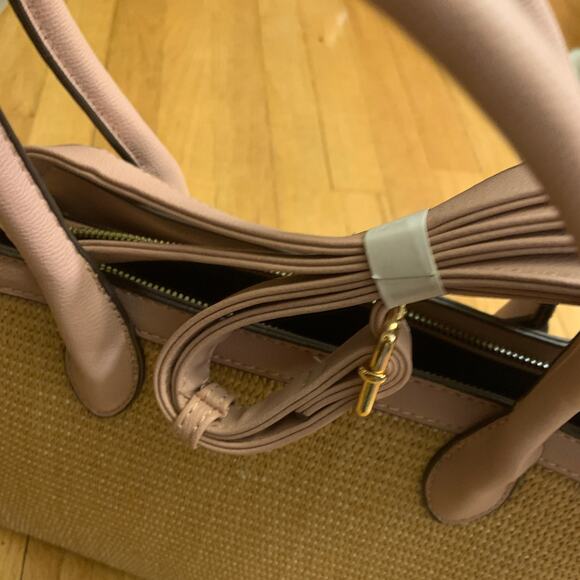 Kim Rogers Womens Wicker Straw Satchel Shoulder Purse Crossbody Bag Brown Boho - Picture 6 of 16